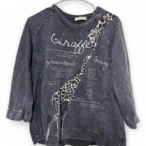 Jane-jane Women's Grey and Blue Shirt